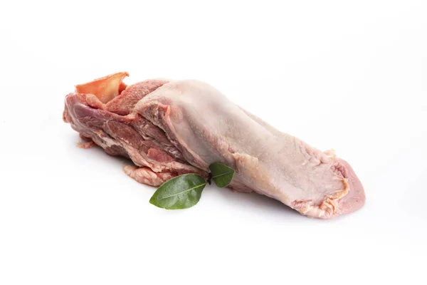 Pork tongue isolated on a white background. — Stock Photo, Image