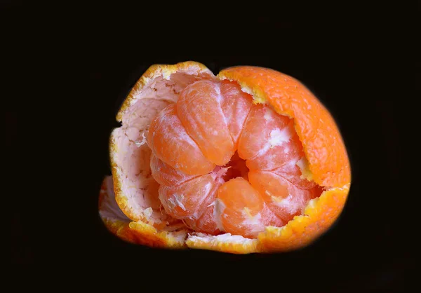 Naranja Pelada Deliciosa Mandarina Jugosa — Foto de Stock