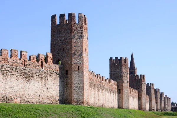 Muren van de stad van Montagnana — Stockfoto