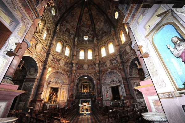 Wewnątrz Kościoła Saint Mary Krzyża Mieście Crema Lombardia Włochy — Zdjęcie stockowe