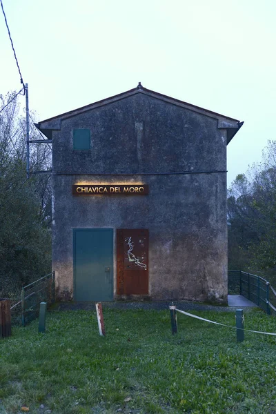 Bâtiment Intérieur Parc Rivière Mincio Lombardy Italie — Photo