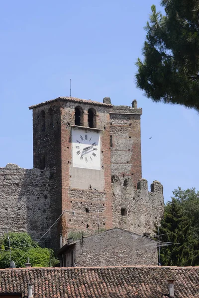 Toren Van Het Dorp Van Ponti Sul Mincio Lombardije Italië — Stockfoto