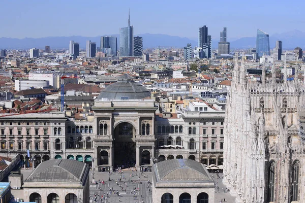 Skyline City Milan Lombardia Włochy — Zdjęcie stockowe