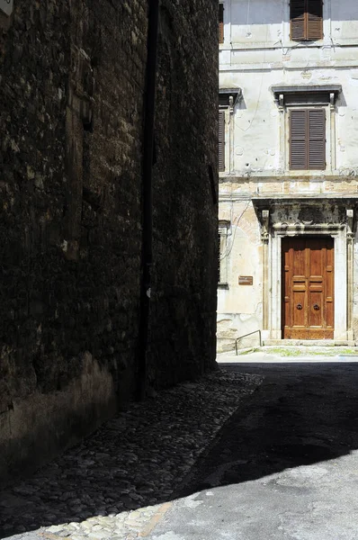 Gasse Spoleto Stadt Umbrien Italien — Stockfoto