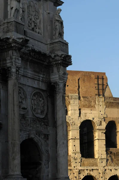 Detalhes Coliseum Cidade Roma Lazio Itália — Fotografia de Stock