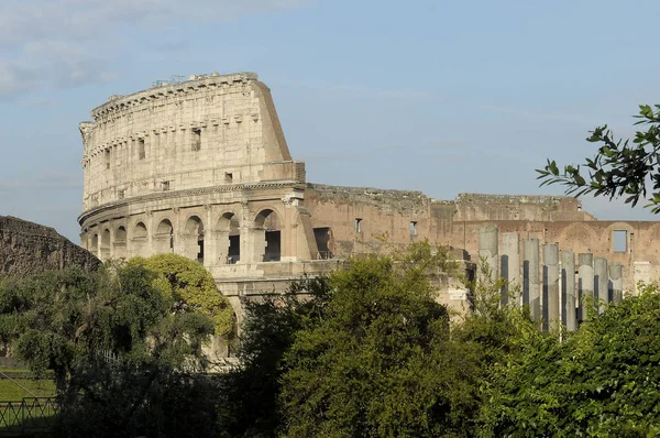 Λεπτομέρεια Του Κολοσσαίου Στην Πόλη Της Ρώμης Λάτσιο Ιταλία — Φωτογραφία Αρχείου