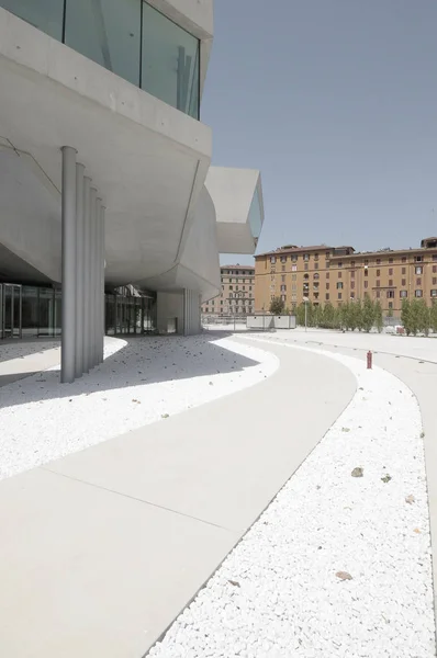 Vista Lado Estructura Del Maxxi Museo Ciudad Roma Lazio — Foto de Stock