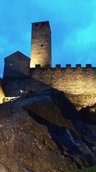 Castelo Cidade Bellinzona Suíça — Fotografia de Stock