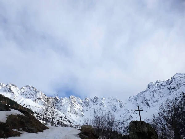 Mountain Chain Snow Valtellina Mountain Area Sevorth Lombardy Itálie — Stock fotografie