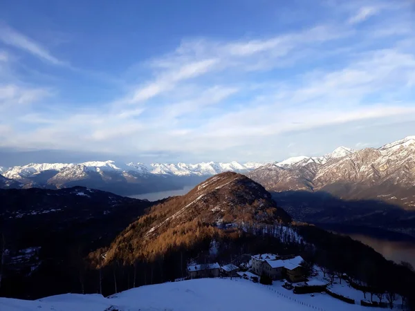 Blick Aus Dem Top Des Colla Mountain Lombardy Italien — Stockfoto