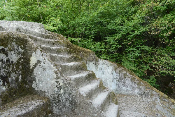 Les Retenus Des Règlements Etruscains Dans Village Bomarzo Lazio Italie — Photo