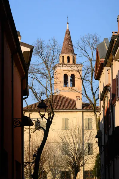 Detalle Una Torre Caminas Centro Ciudad Mantova Lombardia Italia —  Fotos de Stock