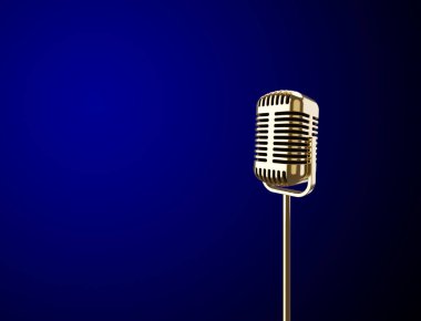  Bir stand Vintage metal mikrofon