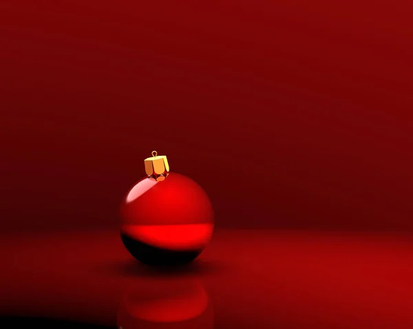 3D απεικόνιση, τρισδιάστατη απεικόνιση του χριστουγεννιάτικο μπάλα παιχνίδι διακόσμηση — Φωτογραφία Αρχείου