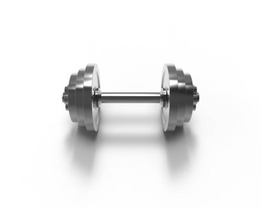 metal dumbell beyaz zemin üzerine izole
