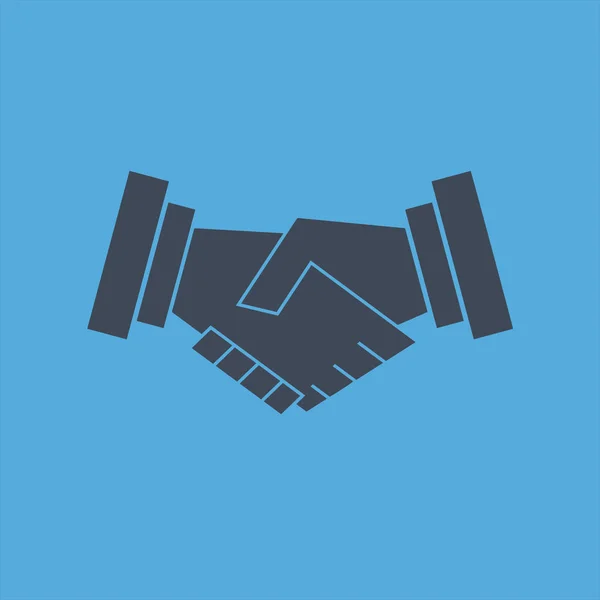 Handshake icona vettoriale illustrazione — Vettoriale Stock