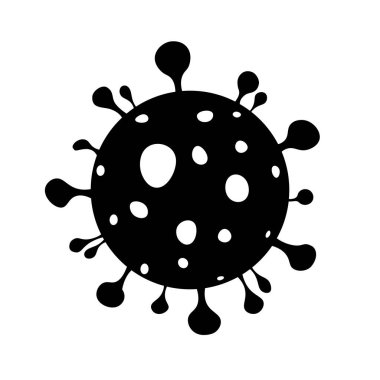 Beyaz arkaplanda Coronavirus Simgesi COVID-19