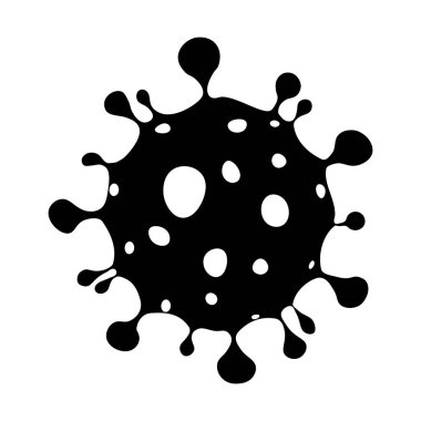 Beyaz arkaplanda Coronavirus Simgesi COVID-19