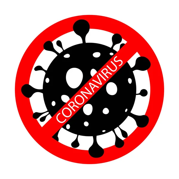 Coronavirus Icon Covid Witte Achtergrond — Stockvector