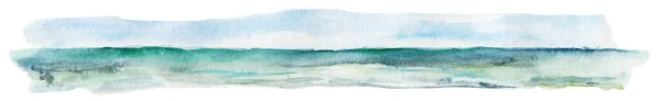 Ручной рисунок традиционной акварели европейский панорамный пейзаж — стоковое фото