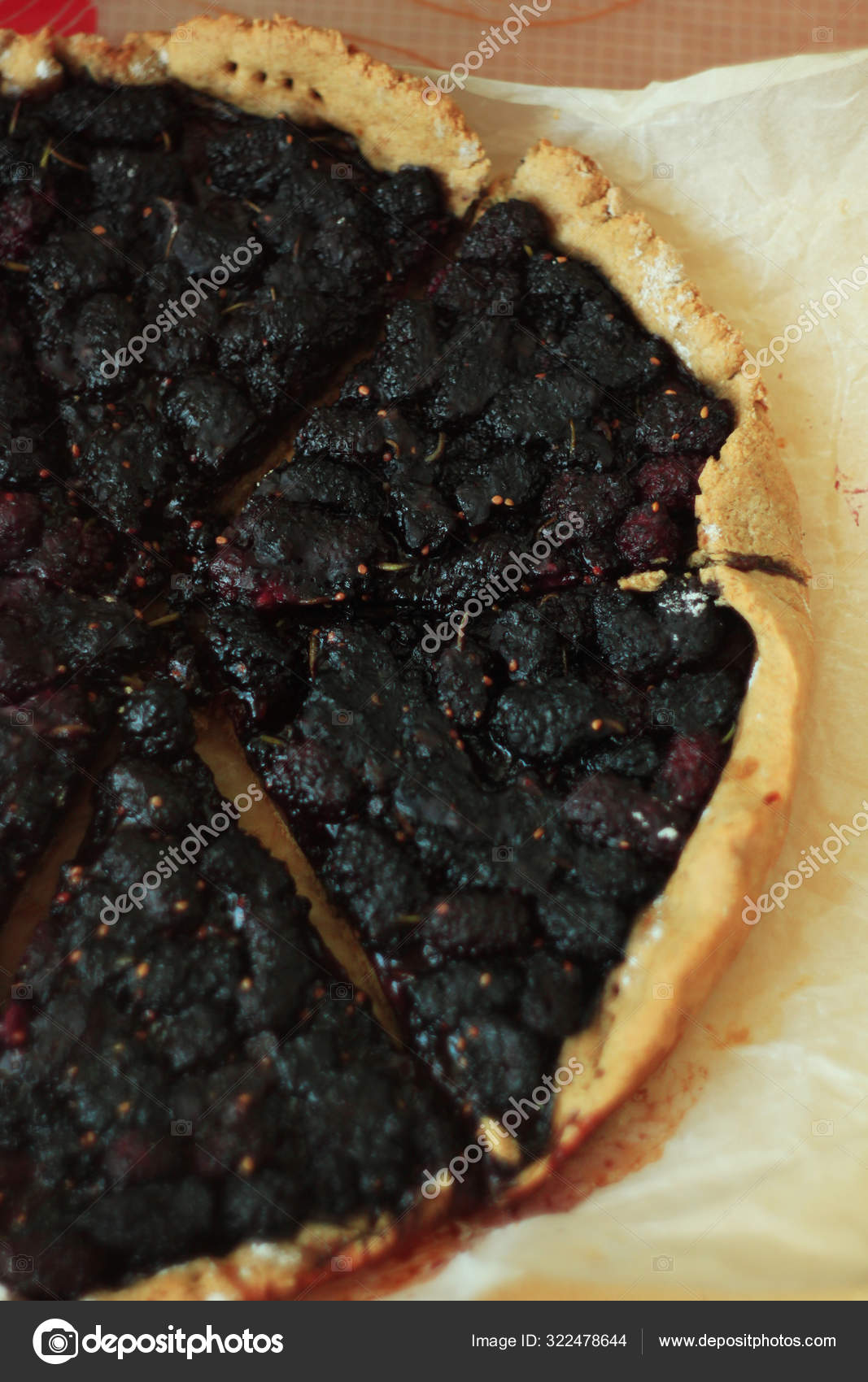 Mulberry Pie On A Baking Paper Sheet Freshly Backed Summer Berries Cake Healthy Diet Whole Grain Oats Crust Stock Photo Image By C Kawaii Kava Chay Gmail Com 322478644