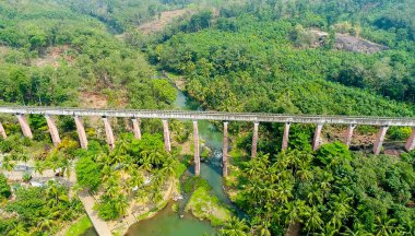 Asılı Köprü 'nün hava görüntüsü drone görüntüsü