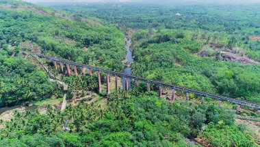 Asılı Köprü 'nün hava görüntüsü drone görüntüsü