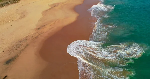 Sea Aerial view, Top view,amazing nature background.The color of the water and beautifully bright.Azure beach with rocky mountains and clear water flying drone,sea view