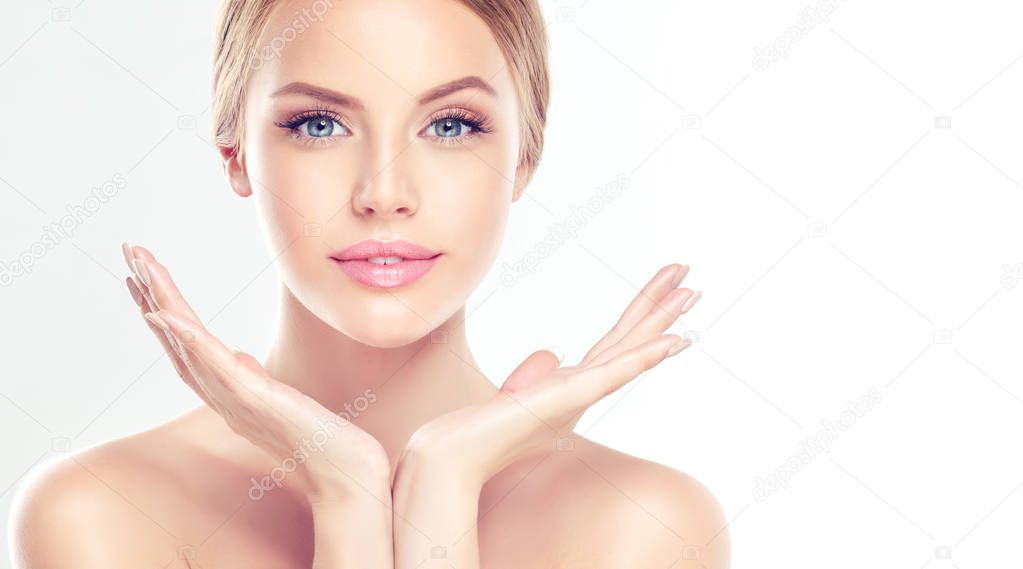 beautiful Woman with young healthy skin