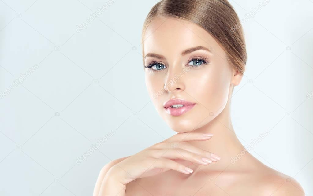  Young Woman with clean fresh skin