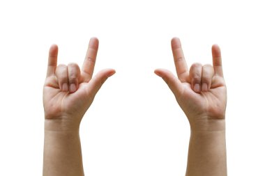 el işareti aşk izole