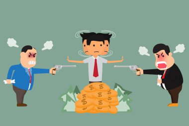 İşadamı kavga ve yönetmenleri ortada. kötü iş co