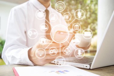 Akıllı telefon online alışveriş ağları üzerinden bir şey satın almak için yardıma