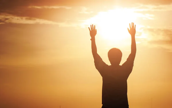 Ανθρώπινα Χέρια Ανοίξτε Παλάμη Πάνω Λατρείας Θεραπεία Της Ευχαριστίας Ευλογεί — Φωτογραφία Αρχείου