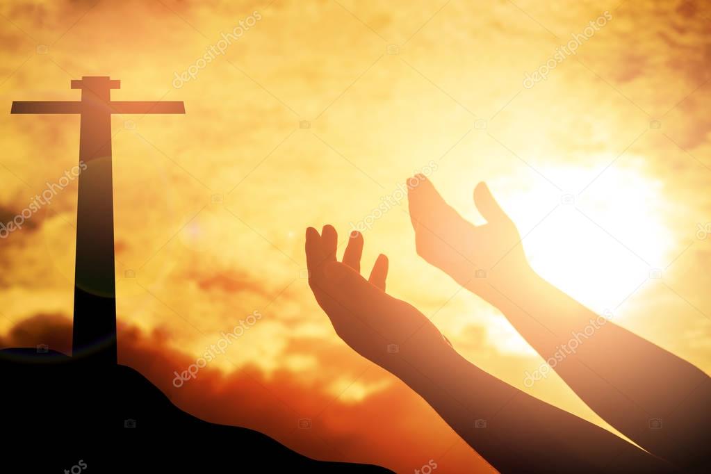 worship hands palm god human bless eucharist therapy christian catholic pray scars helping depositphotos easter