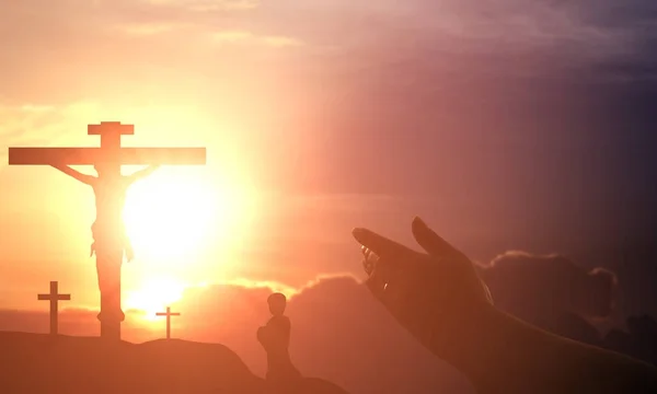 İnsan elinin hurma ibadet kadar açın. Eucharist terapi korusun Tanrı o — Stok fotoğraf