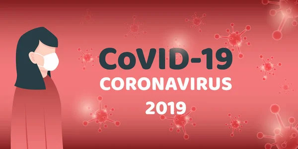 Coronavirus Έμβλημα Στοιχείων Covid Ιατρική Μάσκα Ανθρώπινης Χρήσης Είναι Για — Διανυσματικό Αρχείο