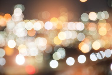 Yokedilmiş şehir gecesi Bokeh soyut arkaplanını filtreledi. Bokeh arkaplan dokusu.