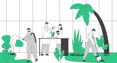 Bahçıvanlar ve Bilim Adamları Bahçe Serasında Bitkilerin Büyümesi ve Bakımı. Bahçe İnsanları Sulama