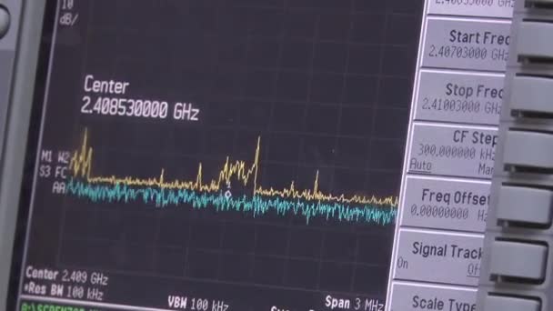 Equipos de medición de equipos radioelectrónicos, osciloscopios — Vídeo de stock