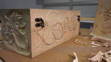 wood carving, chisels, handmade, crafts, caskets, DIY