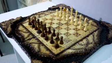 wooden chess wood carving, chisels, handmade, crafts, DIY