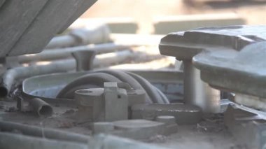 Tanklar, askeri zırhlı araçlar saha görevinde..