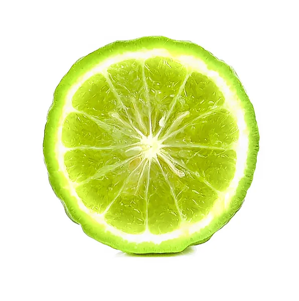 Half Bergamot Geïsoleerd Witte Achtergrond Kruid Voor Gezondheid — Stockfoto