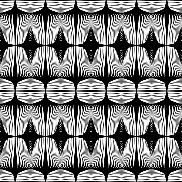 Design sömlös monokrom dekorativa mönster — Stock vektor