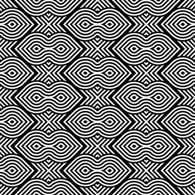 kesintisiz tek renkli geometrik desen tasarım