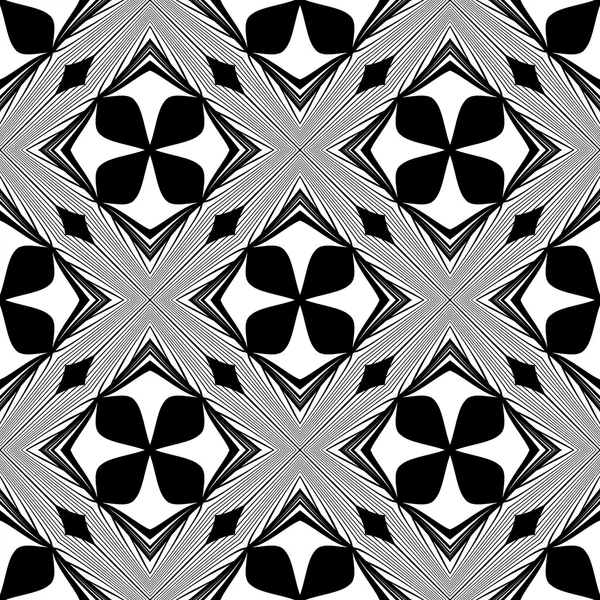 Design seamless monochrome decorative pattern — Stock Vector