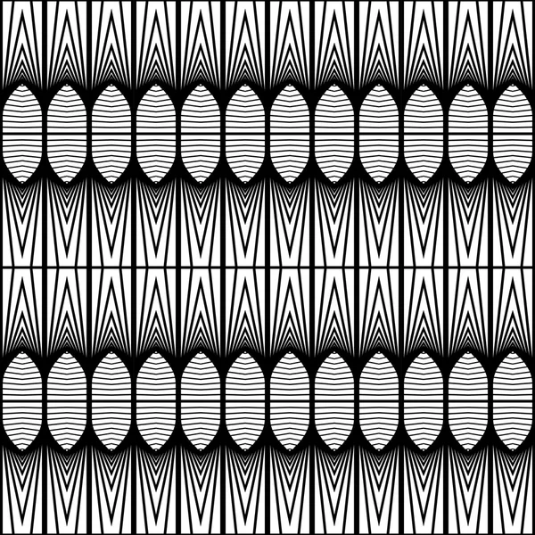 Diseño inconsútil patrón decorativo monocromo — Archivo Imágenes Vectoriales