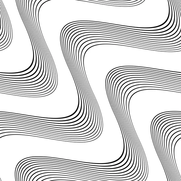 디자인 완벽 한 흑백 흔들며 패턴 — 스톡 벡터