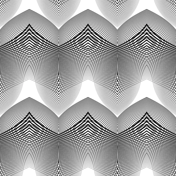 디자인 완벽 한 흑백 격자 패턴 — 스톡 벡터